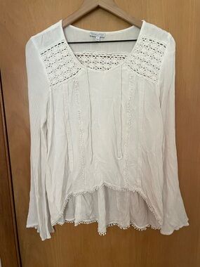 Patrons of Peace Prairie Festival Hippie Boho Embroidered Top Size L